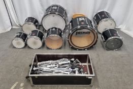 2 x incomplete premier drum kits/ shells and hardware