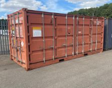 20ft ISO container - Red with front double door - L20 x W8 x H8ft