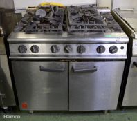 Falcon 6 Hob oven unit - Gas - L90 x W80 x H90cm