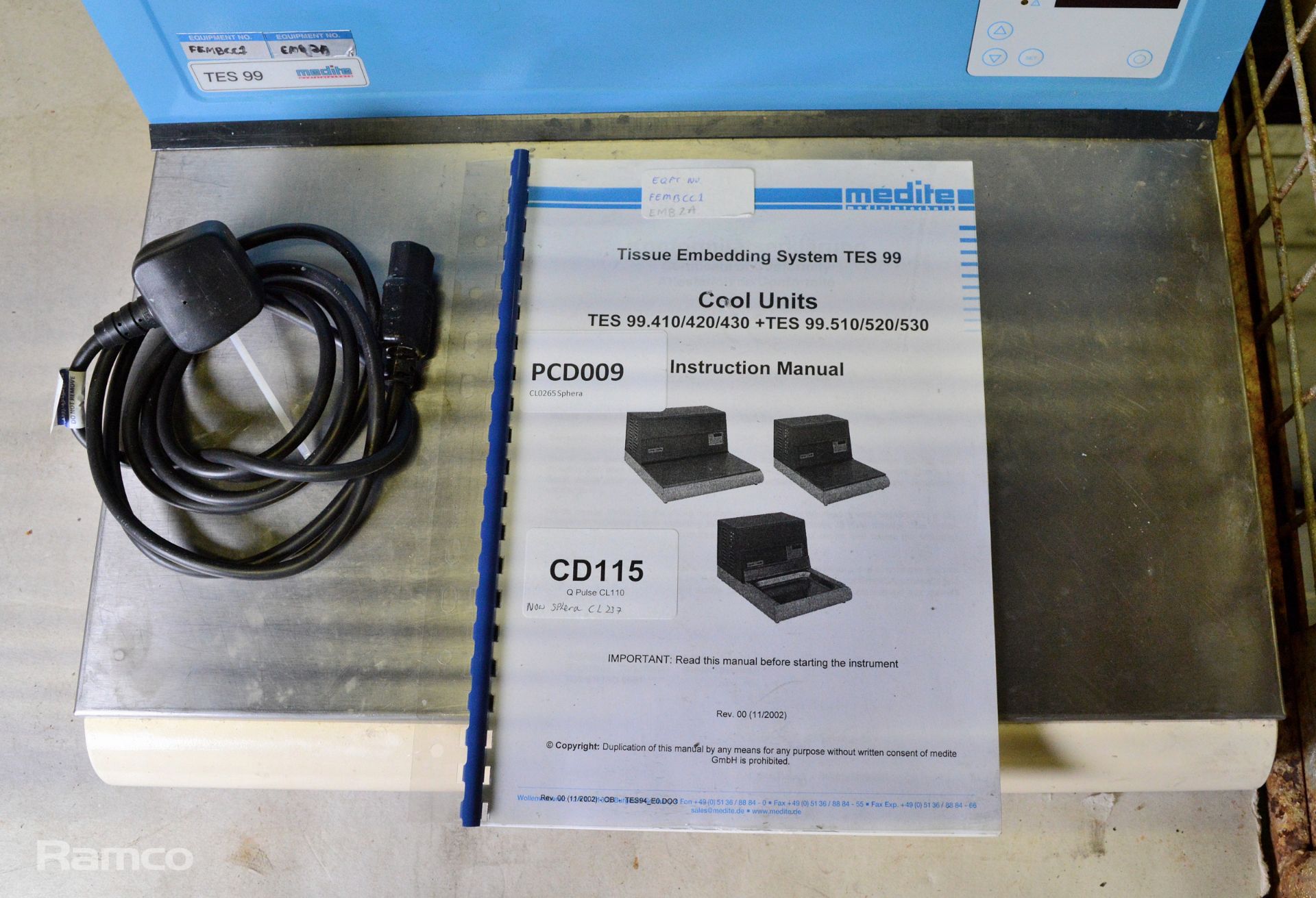 Medite Tes 99.410 Tissue embedding system 230V 50Hz - serial number 901 167 044C - Image 6 of 6