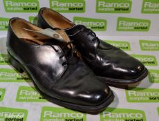 County Classic Black Leather Formal Dress Shoes Pair - Size uk 9.5 - 25x35x15cm
