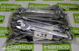 Various Sized Combination Spanners - approx 30