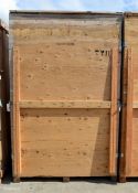 Heat treated Wooden shipping crate L100 x W153 x H240cm