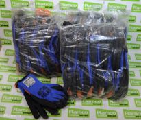36 pairs of Green Jem Medium BLUE workwear gloves