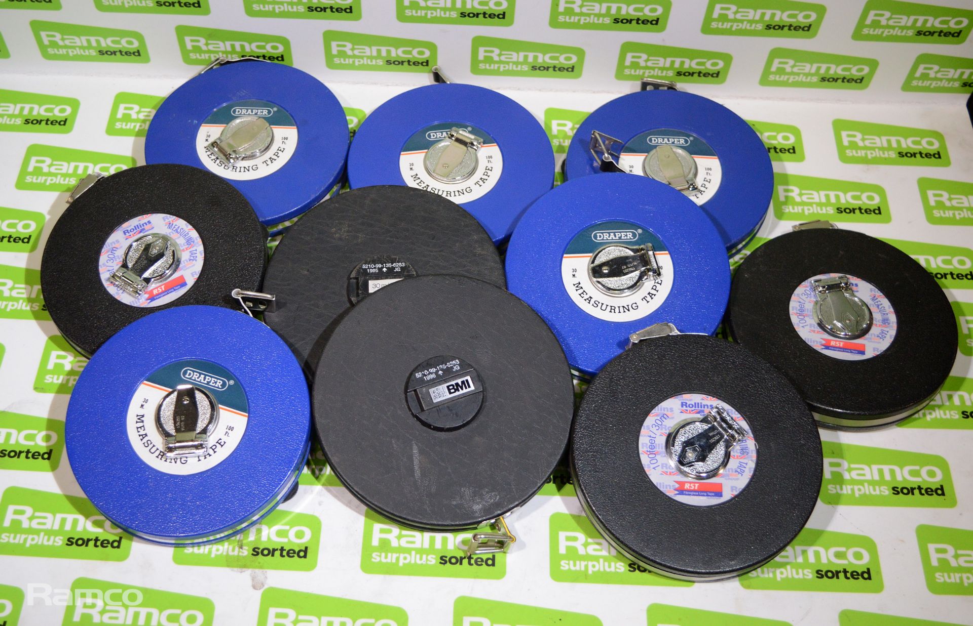 10x 30m tape measures - various inc Rabone