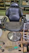 Barbers chair leather L63 x W65 x H112cm