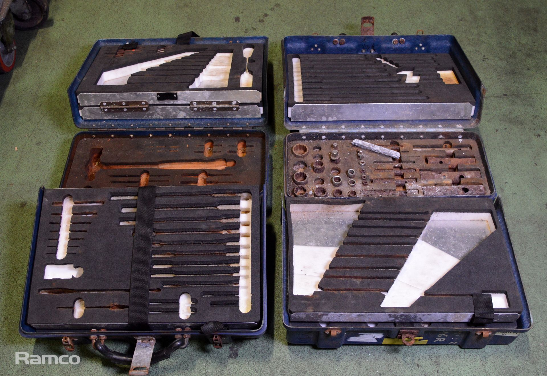 2x Blue fiberglass tool boxes - incomplete - Image 2 of 8