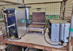 2x Water boilers, Buffalo griddle, Grill - AS SPARES OR REPAIRS