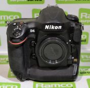 Nikon D4 digital SLR camera body, no battery