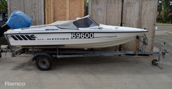 Fletcher 140 Speed Boat with Mercury 60 outboard engine with Trailer