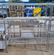 4 Tier racking 1500 x 490 x 1700