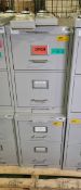 2x 2 drawer secure metal filing cabinets with mark 4 manifoil combination lock 42x62x64