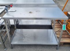 Stainless steel worktop 1200 x 650 x 890, commercial can opener