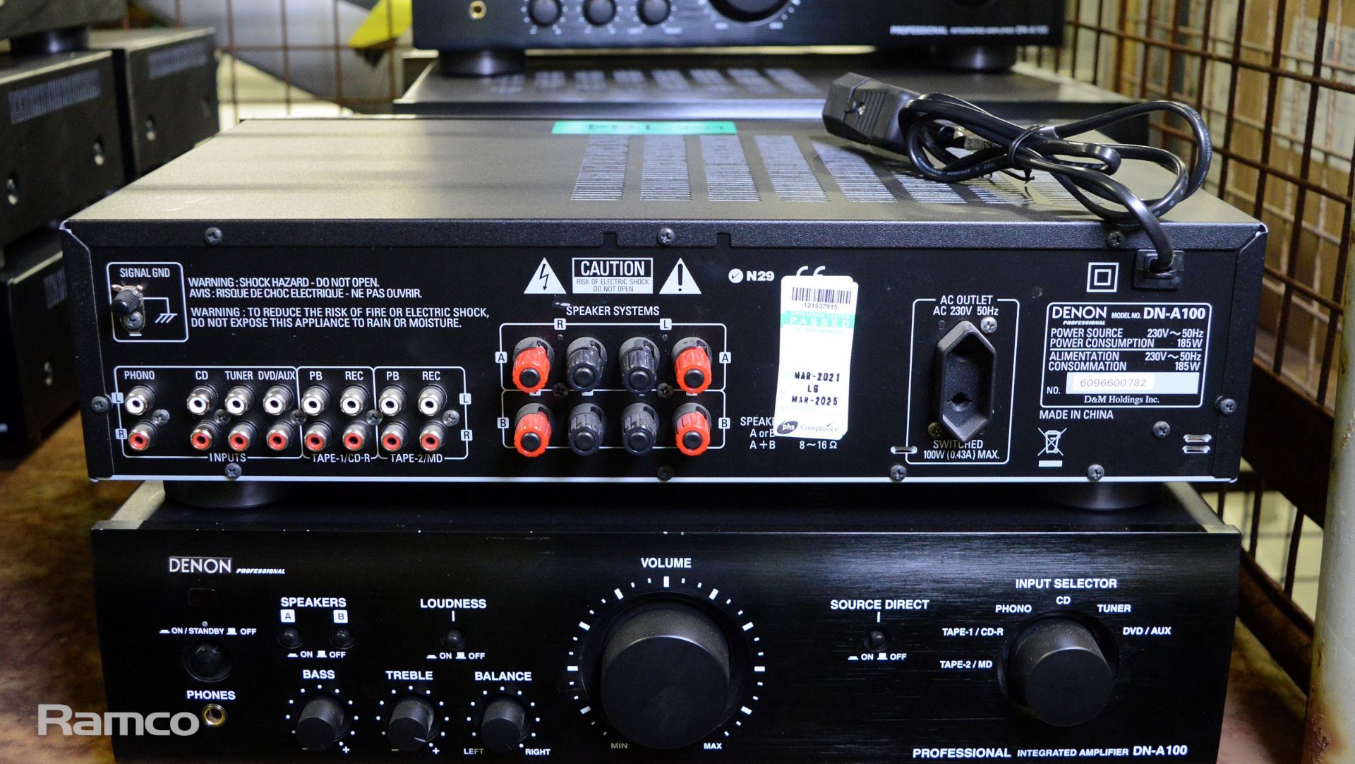 7x Denon DN-A100 Professional Integrated Amplifiers - Image 3 of 4