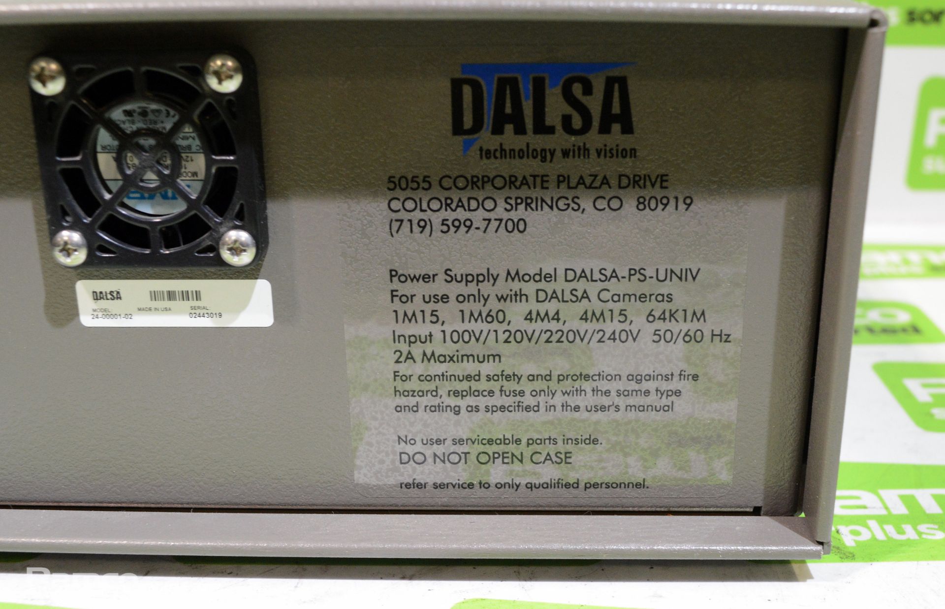 Dalsa camera power supply unit (PSU) with cables 25x25x10 - Image 2 of 4