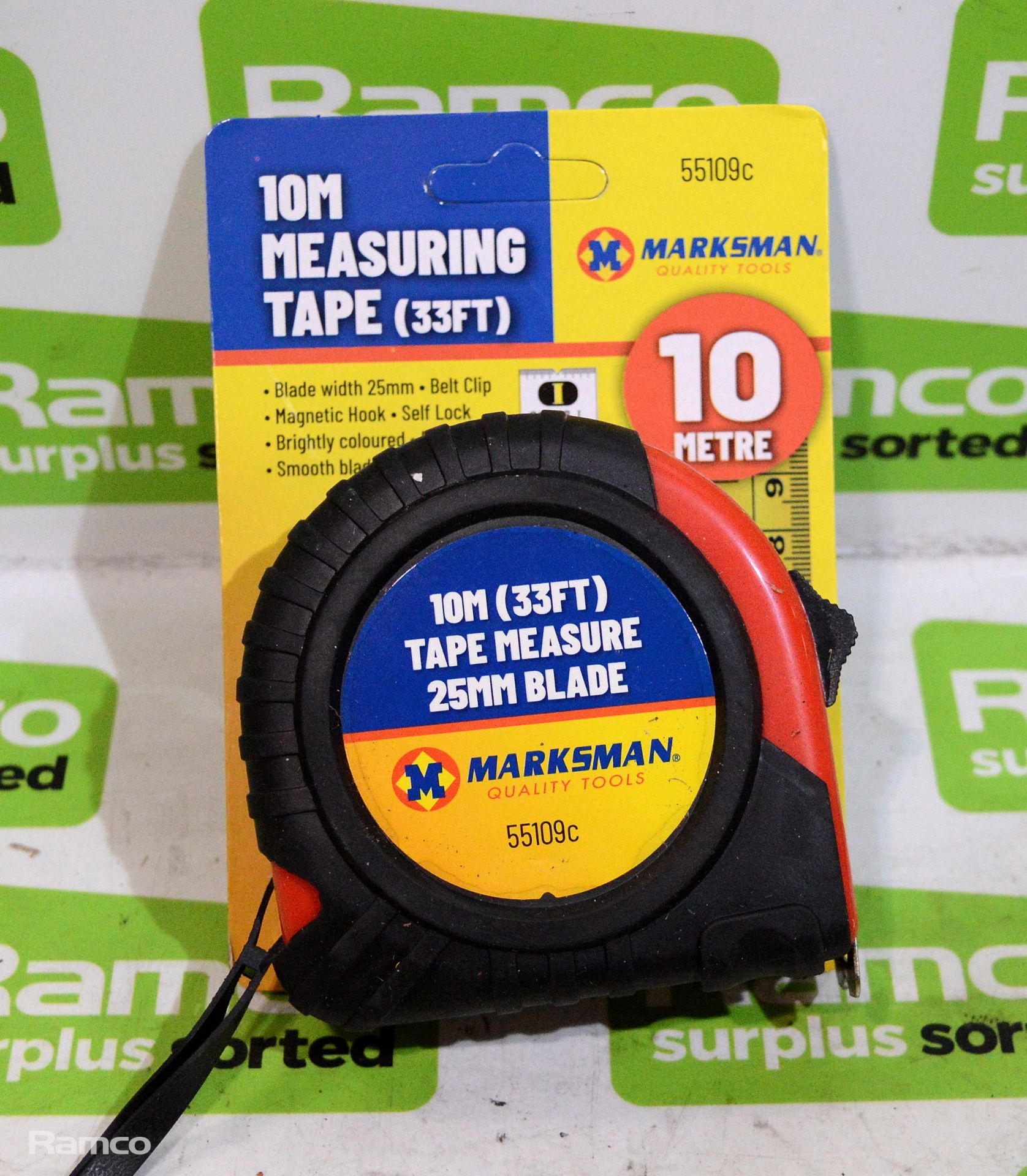 3x Marksman 5m tape measures, 3x Marksman 10m tape measures - Image 2 of 3