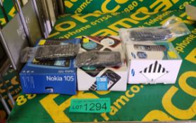 Assorted mobile phones, Samsung, Nokia