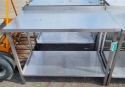 Stainless steel worktop 1200 x 650 x 890