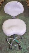 Stool with footrest L40 x W40 x H89cm