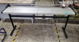 Rowe Manual Cutting machine/guillotine - integrated floor stand and waste tray