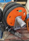 Sacatec exhaust extraction reel with hosing