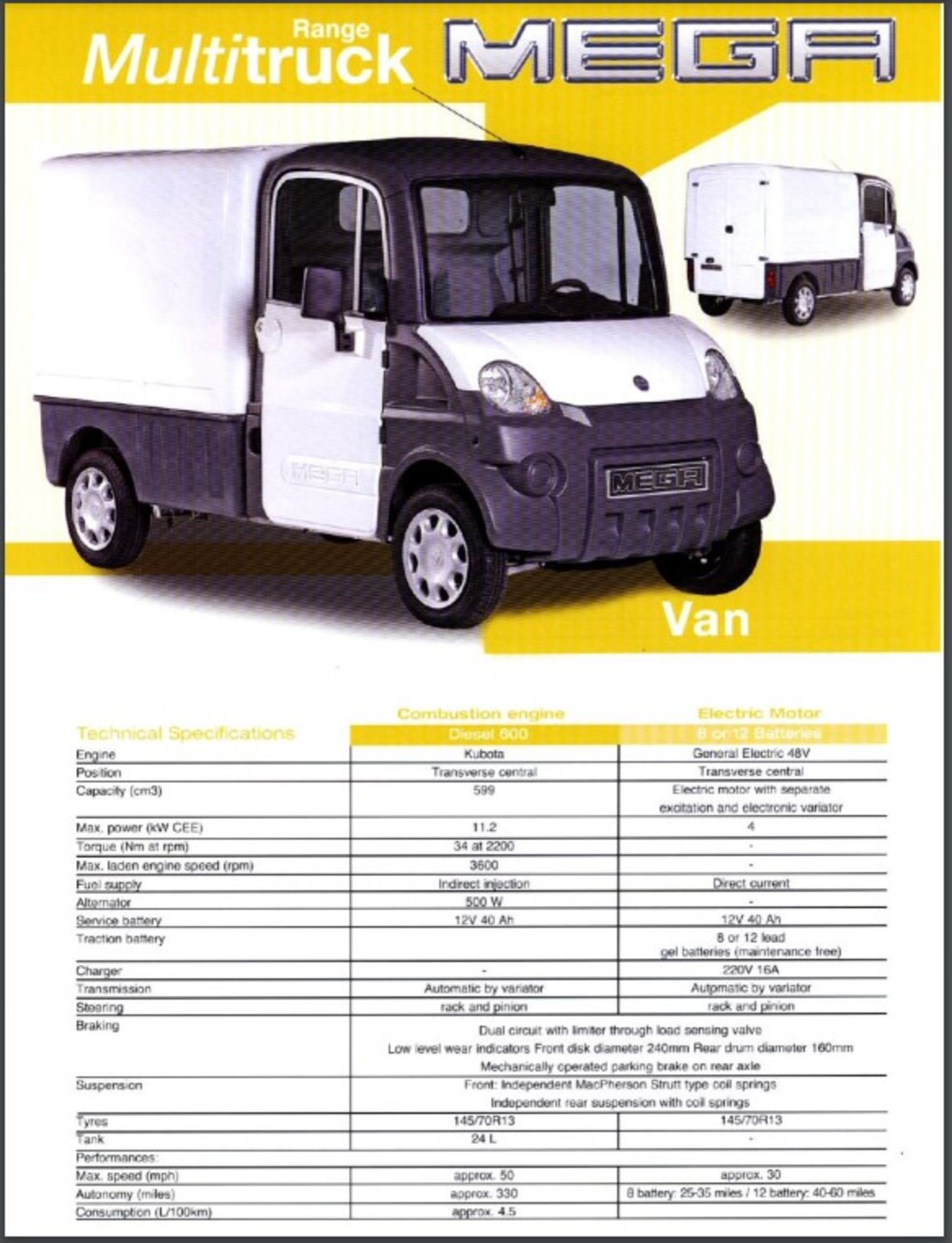 Aixam Mega 600 Electric Van - White - 2009 - 3.6 hours on brand new batteries - Image 23 of 24