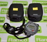 2x Seiko digital stopwatches