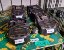 4x Chicago Pneumatic CP8000 Class 2 Universal Battery Chargers