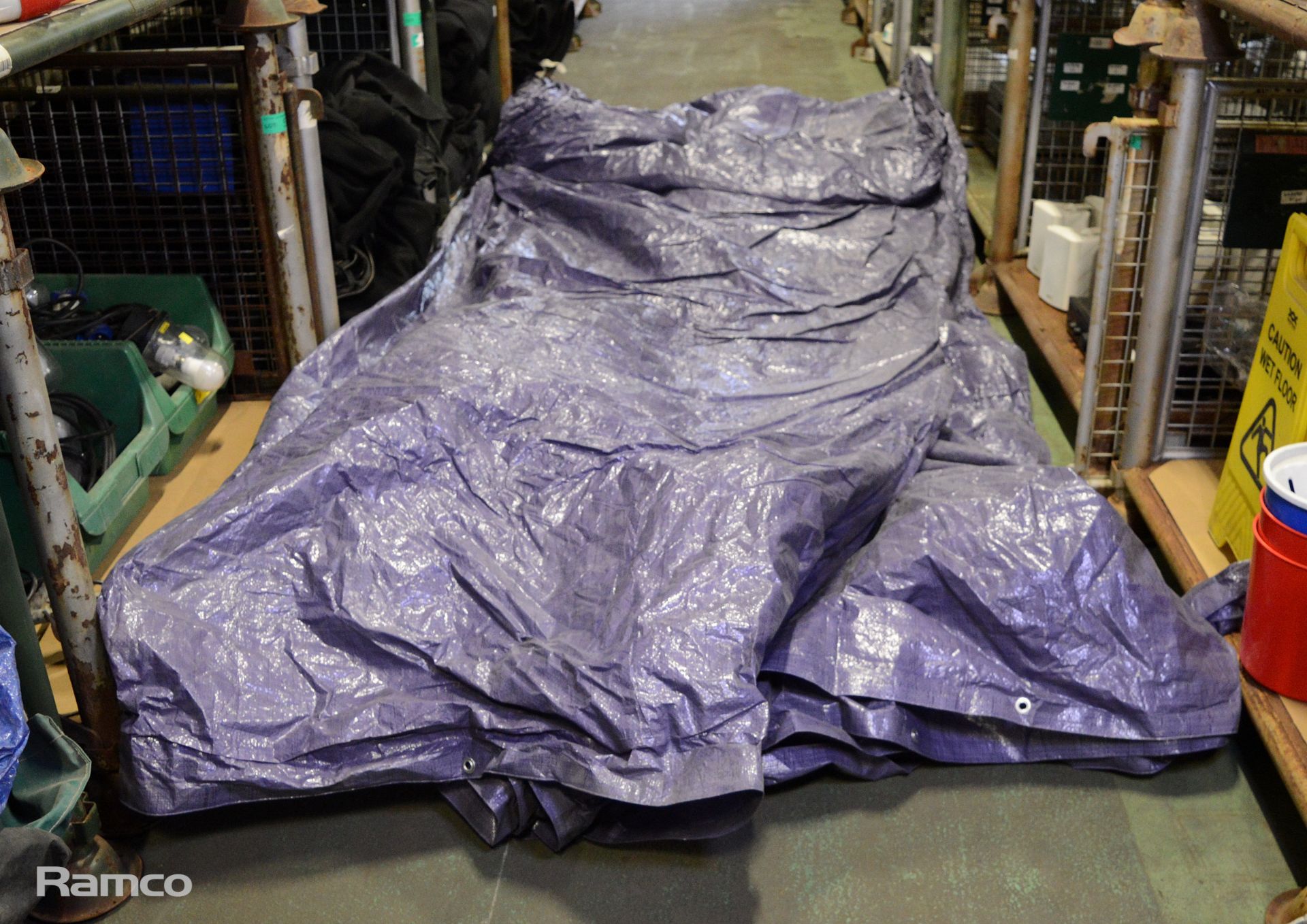 7x Multi sized tarpaulin sheets - Image 2 of 4