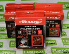 Neilsen Ultra thin steel cutting discs CT2931 - 115mm - 20mm core - 20 per box - 5 boxes
