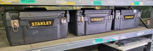 3x Stanley 20 inch Toolbox with Portable Tote Tray - 50x25x25cm