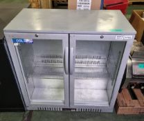 Kool NRL S2-IC210A Back Bar Cooler double glass door No Key