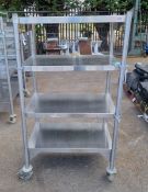 Stainless steel 3 tier portable racking L90 x W60 x H163cm