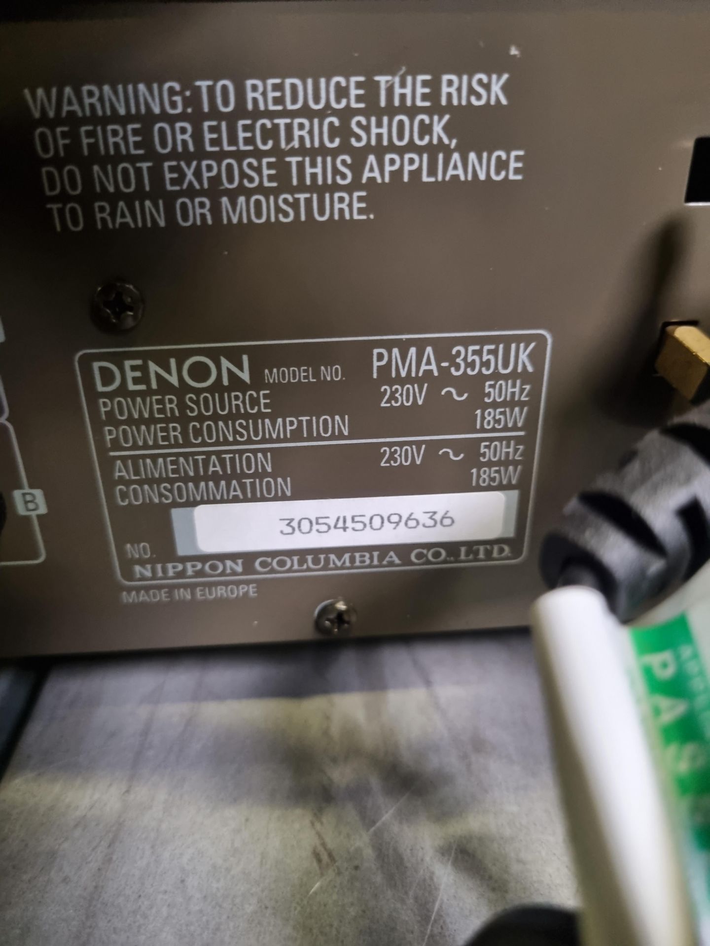 Denon PMA-355UK amplifier audio - Image 4 of 4