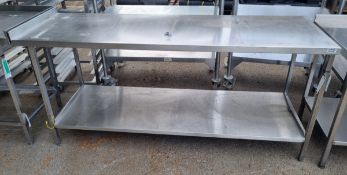 Stainless steel worktop 2010 x 650 x 900