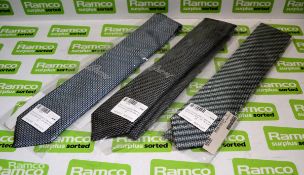 Brioni blue & green patterned handmade Italian silk necktie x3
