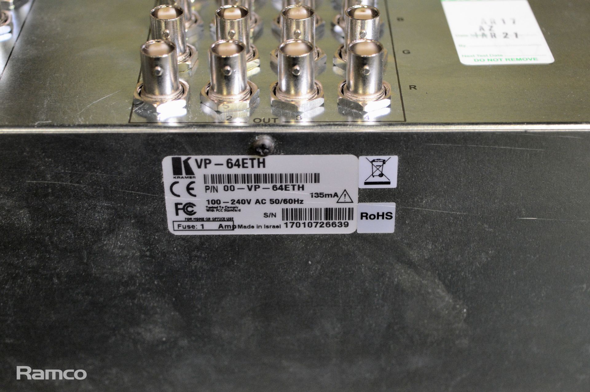 18x Kramer VP-64ETH 6x4 RGBHV & Balanced Stereo Audio Switchers - Image 4 of 5