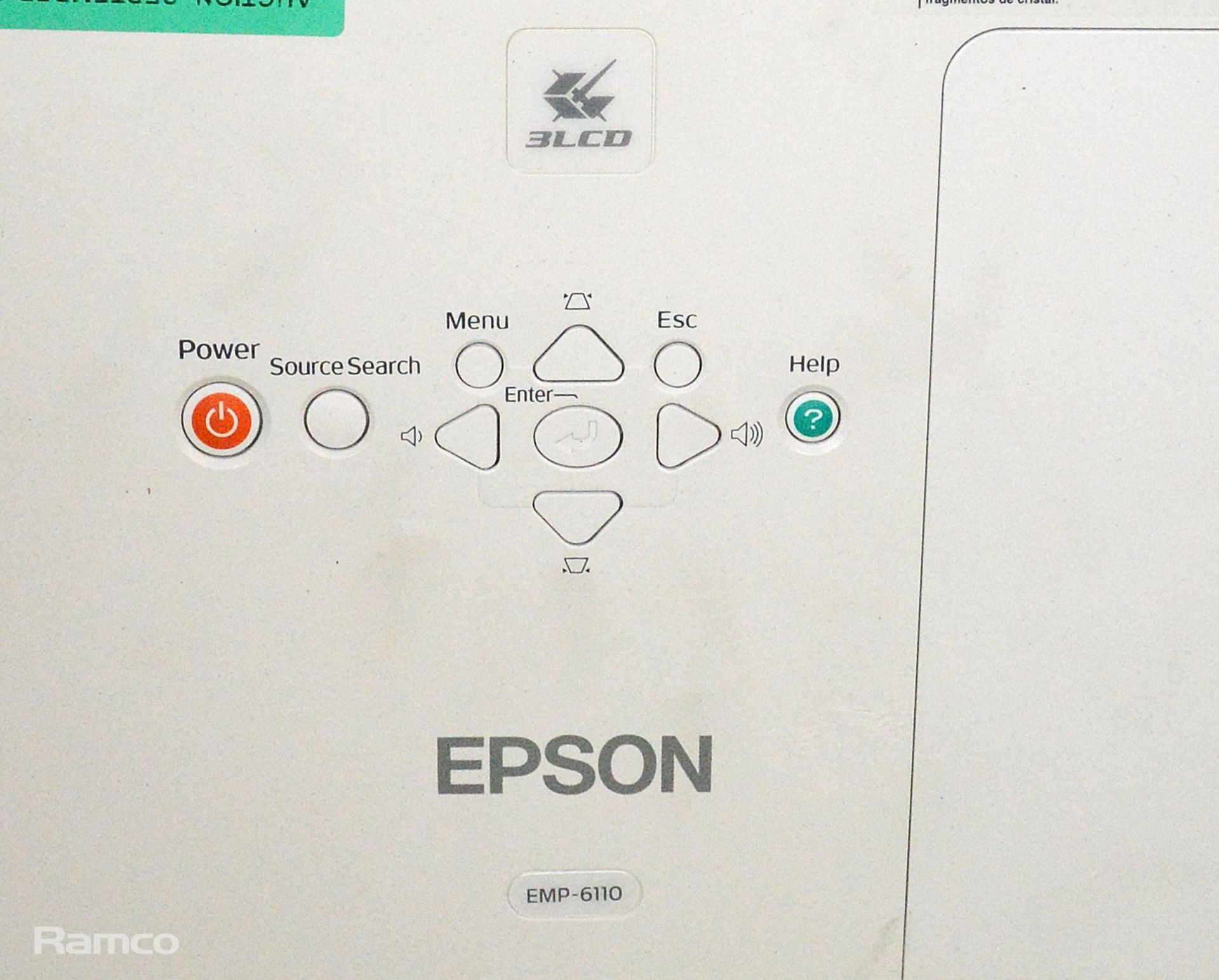 Epson EMP-6100 short throw projector LCD Display 1024 x 768 - Image 3 of 5