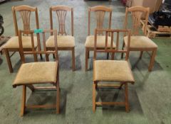 4x chairs, 2x fold away (emergency) chairs