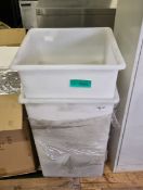 2x Portable ingredient bin L47 x W47 x H74Cm