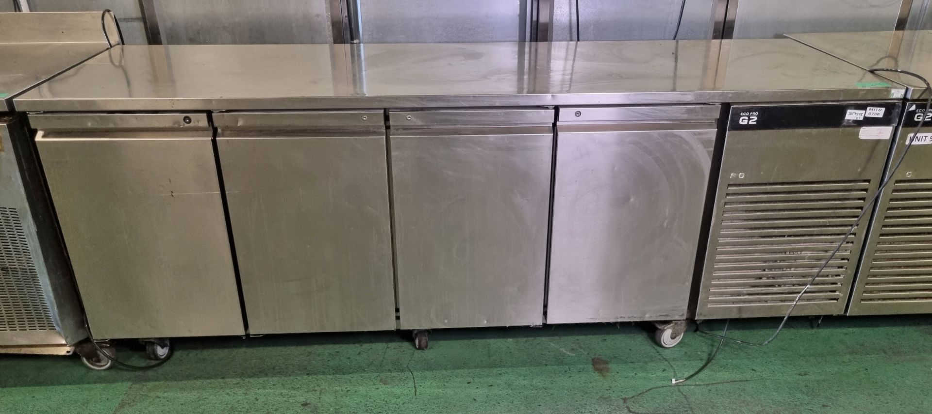 Foster 4 door refrigerated counter 235 x 75 x 90cm - Image 2 of 8