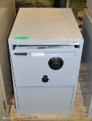 2 Draw filing cabinet - Mk 8 lock L47 x W62 x H70cm