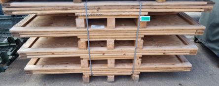 4x Wooden Crates - disassembled - L222 x W145 x H104