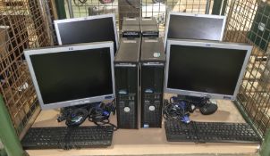 4x Dell Optiplex 360 PCs with HP Monitors