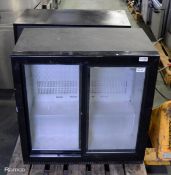 Rhino Monaco 900H 2 door back bar cooler 90 x 50 x 90cm & Husky C2S-865-BK 2 sliding door bar back