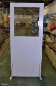 Protective screen with viewing window - L 80 x W 30 x H 90 cm