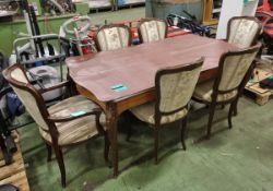 Dining Table & 6 Chairs - table measurements L1740 x D900mm