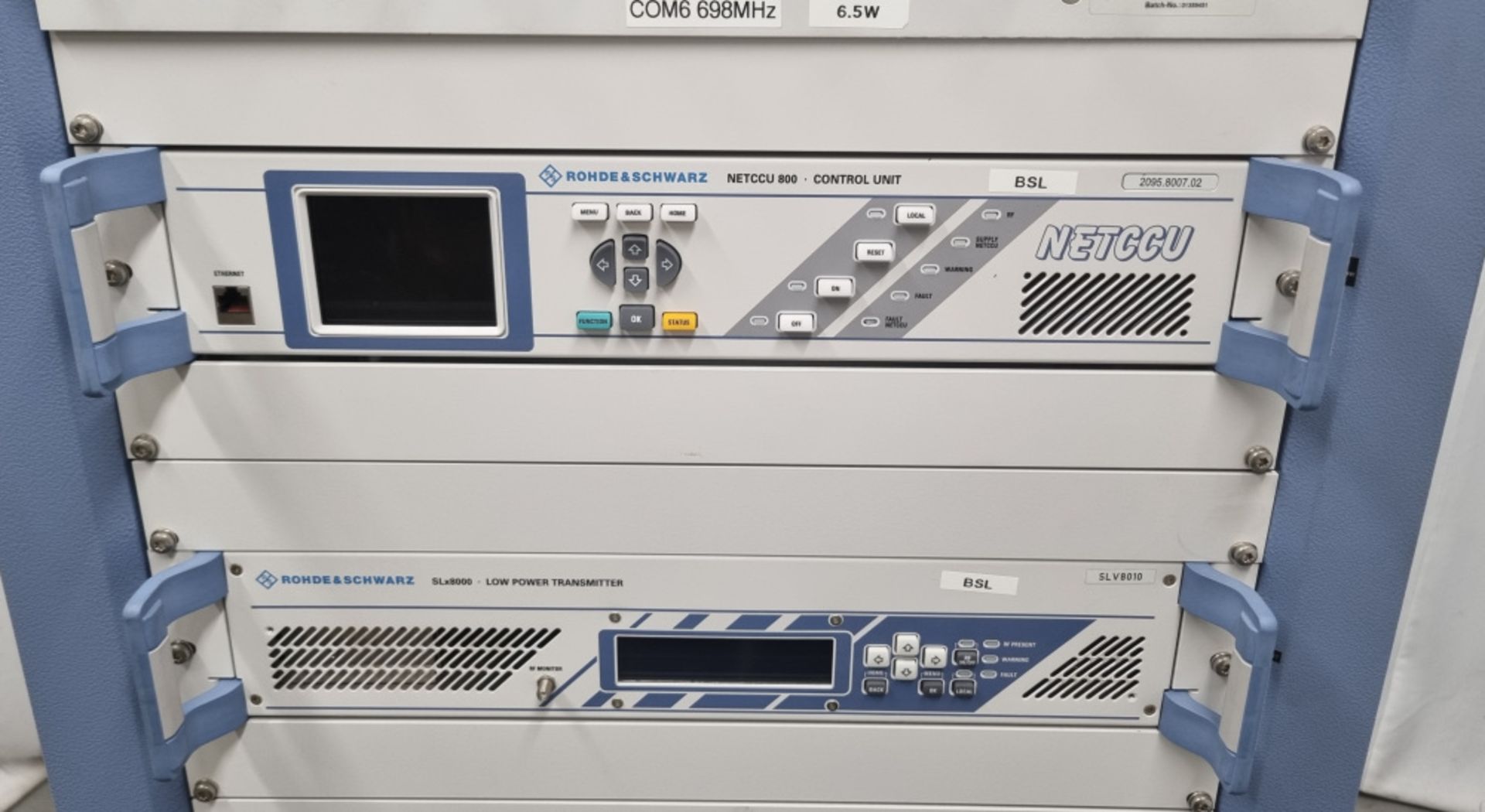 Rohde & Schwarz Racking Tower (KG800N) with 2x Spinner Switching units, Rohde & Schwarz NETCCU 800 - Image 6 of 24