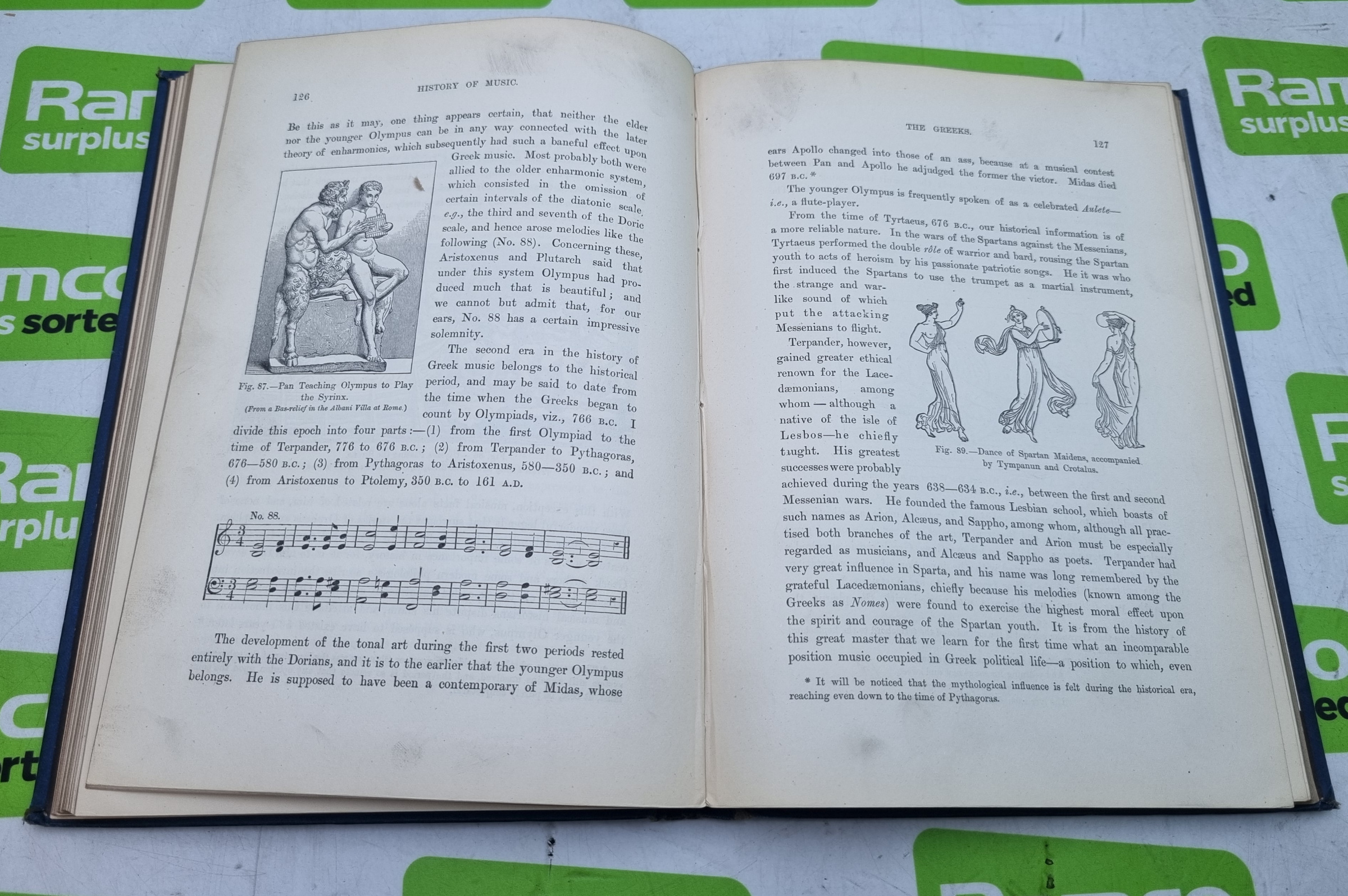 The History of Music Volumes 1, 2, 3 & 5 by Emil Naumann - Special Edition Ex Library Books - Image 4 of 15