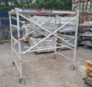 Scaffolding Tower Consisting of - Instant zip-up Double width tower frame L245 x W146 x H202cm, 2x I